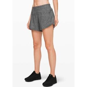 Lululemon Track That Short 5" Heather Lux Multi Black Size 6 W7AUZS